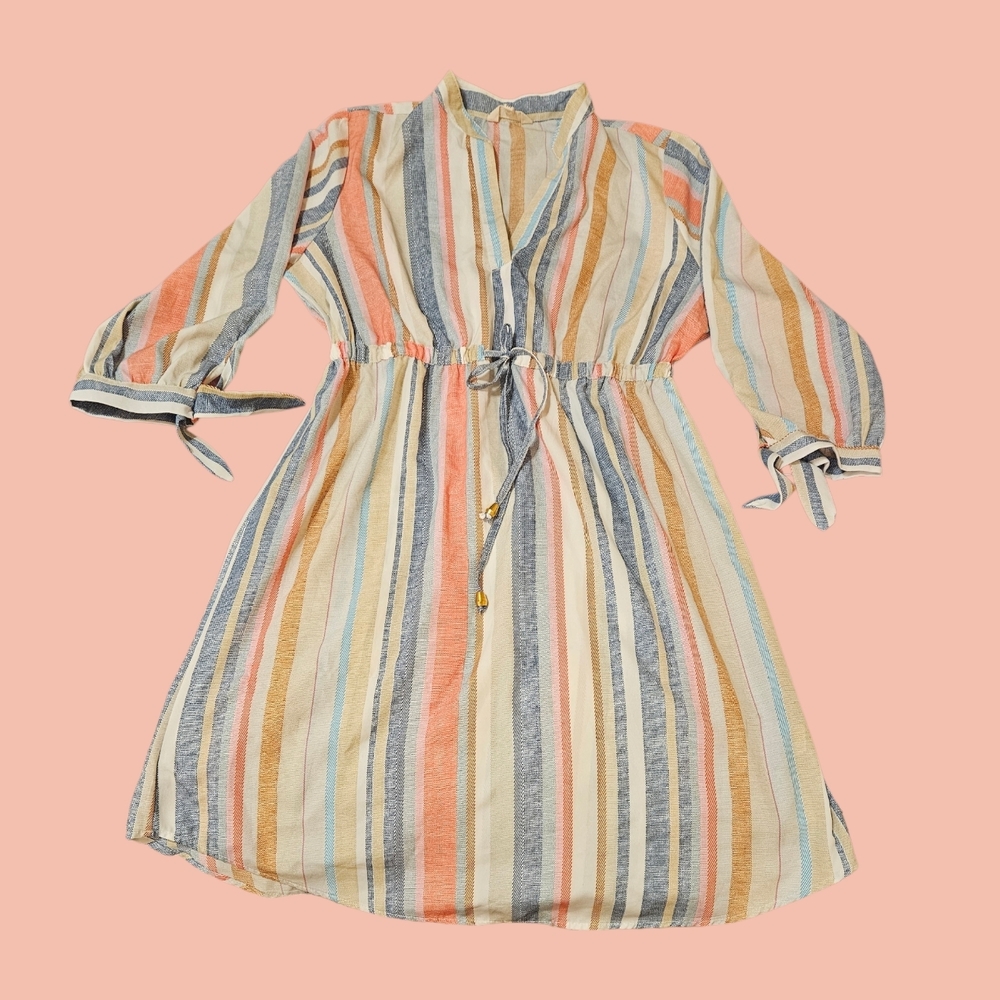 Hint of Blush Striped Tunic Dress